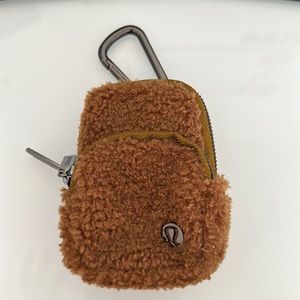 NWOT Lululemon Fleece Nano Clip-on Backpack in Burnt Caramel
